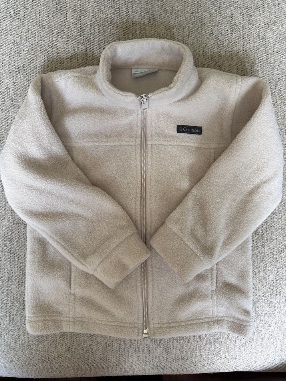 Columbia Beige Full-Zip Fleece Jacket